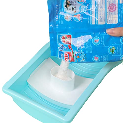 Emivery Portable Washboard for Laundry Mini Non Slip Underwear Sock Washing Board Clothes Cleaning Tools for Home Blue