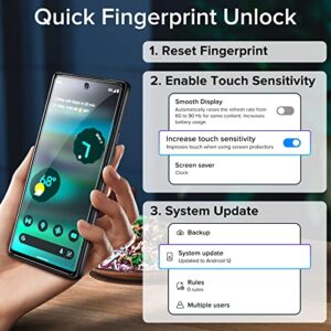ivoler [3+3 Pack] Screen Protector for Google Pixel 6a [3 Pack] with [3 Pack] Camera Lens Protector Tempered Glass with [Alignment Frame] Transparent HD Clear Anti-Scratch, 6.1 inch