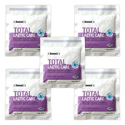 Ramard Total Lactic Care for Aging Horses, Supports Joint Function, Energy & Stamina Horse Supplies, Vitamin & Supplements w/ Branch Chain Amino Acids, 25g Pouch, 5-Pack