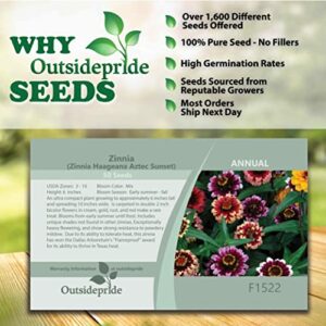 Outsidepride Zinnia Aztec Sunset Flower Plant Seed Mix - 50 Seeds