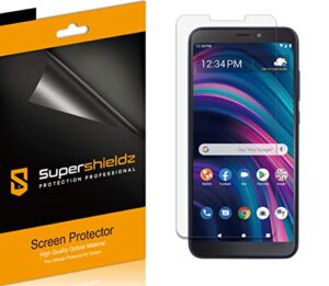 supershieldz (6 pack) designed for blu view 3 (b140dl) screen protector, high definition clear shield (pet)