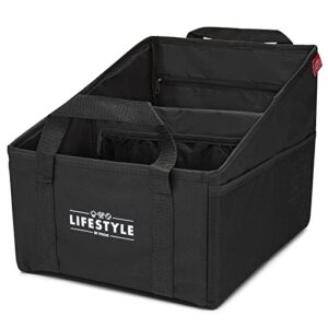 Lifestyle by Focus Car Storage and Vacuum Set - Includes Large Trunk Organizer, On-Seat Organizer, and 12V Portable Car Vacuum