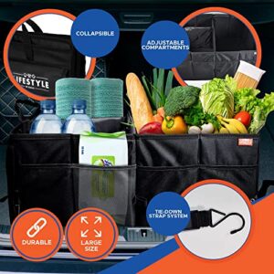 Lifestyle by Focus Car Storage and Vacuum Set - Includes Large Trunk Organizer, On-Seat Organizer, and 12V Portable Car Vacuum