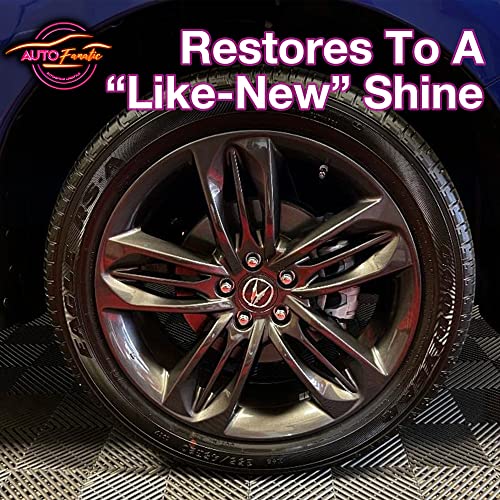 AUTO FANATIC Mega Gloss Tire Shine 16oz - Extra Glossy Car Tire Shine That Works on Rubber, Vinyl & Plastic - Long Lasting Tire Shine Gel That Provides UV Protection and Ultimate Tire Polish Look