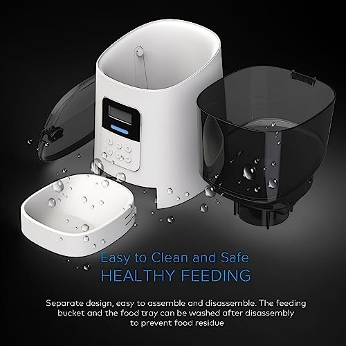 Floofi Automatic Cat Dog Feeder with Camera & Timer 6L,1080P HD Video with IR Night Vision, Real-Time Video Recording,Two Way Voice Intercom,Low Food & Blockage Sensor, Sound Alerts for Pets