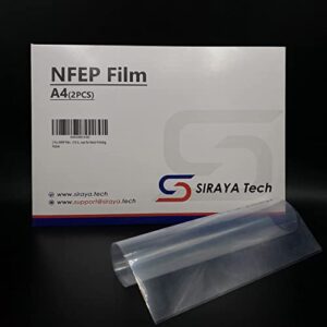 siraya tech 2 pcs nfep film - a4 size (210 x 297mm) better durability fewer layer lines accurate print results great for resin printing better performance over fep for lcd dlp 3d printers