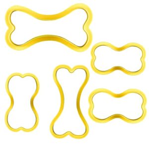 crethinkaty cookie stamp set, 5 pieces cookie cutter biscuit cutter seplastic press shape round flower heart shape