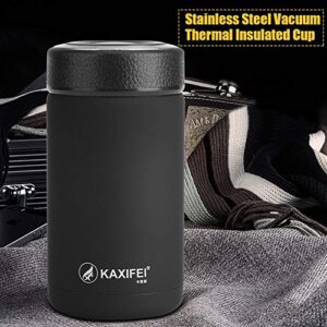 380ML Thermal Cup, Stainless Steel Vacuum Thermal Insulated Travel Mug Bottle Flask Coffee Cup Temperature Retaining up to 10 hours (black)