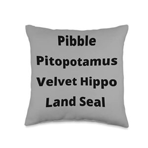 pibble mom pitopotamus dad pitbull lover gift pibble pitbull mom dad staffie lover gift throw pillow, 16x16, multicolor