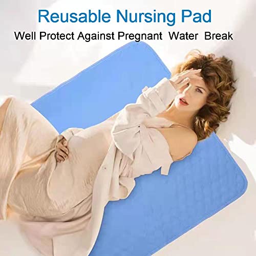 2PCS Reusable Underpads Large 34" x 36", Upgrade Cooling Waterproof Bed Pads with Heavy Absorbent, Washable for Incontinent, Potty Training, for Adult, Kids, Dogs