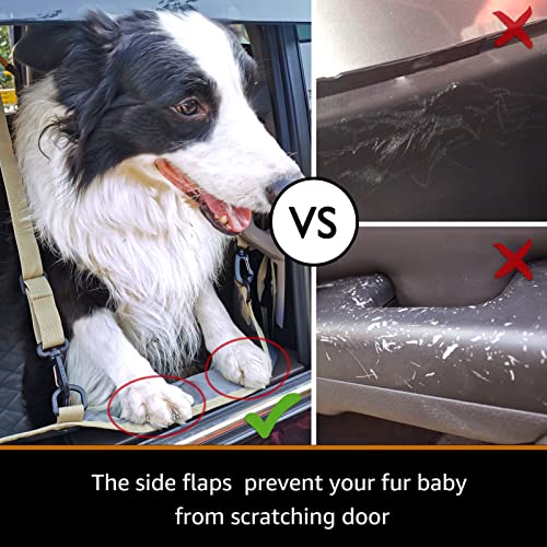 iBuddy Dog Floor Hammock Cover for Truck with Flip Up Rear Seats 100% Waterproof Full Coverage Dog Truck Seat Cover Scratch Proof X-Large Pet Seat Cover for Crew Cab Trucks Machine Washable