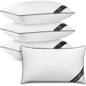 utopia bedding throw pillow inserts (pack of 4, white), 12 x 20 inches decorative indoor pillows for sofa, bed, couch, cushion sham stuffer