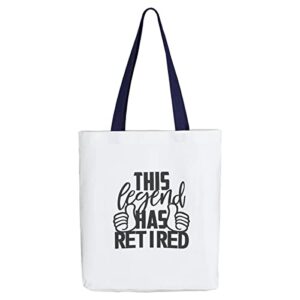 retirement bags funny for men - the legend has retired tote bag reusable eco-friendly funny shopping travelling canvas bag for dad him coworker male colleague husband retirement party gift