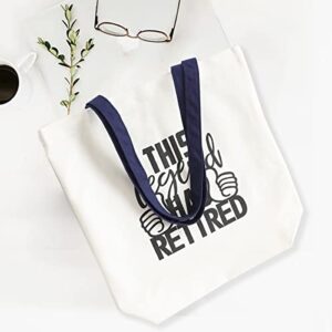 Retirement Bags Funny for Men - The Legend Has Retired Tote Bag Reusable Eco-Friendly Funny Shopping Travelling Canvas Bag for Dad Him Coworker Male Colleague Husband Retirement Party Gift