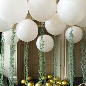15pcs latex big balloons 24 inch white large balloons giant heavy duty balloons for wedding baby shower birthday party new year's day decorations