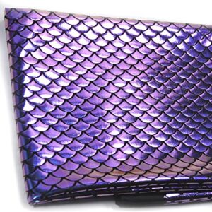 hologram iridescent mermaid fabric metallic foil stretch fabric(purple 1yard)
