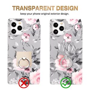 Clear Ring Holder Finger Stand Set of 2, Mavis's Diary Cute Bling Cell Phone Grip 360°Rotation Universal Luxury Crystal Metal Kickstand (Bear & Rabbit & Cat)