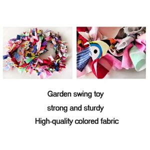 Litewoo Parrot Swing Toy Chewing Garland Toy Pendant Beautifully Decorated for Bird Parakeet Cockatiel Canary Macaw Budgie Lovebirds Conures Finches