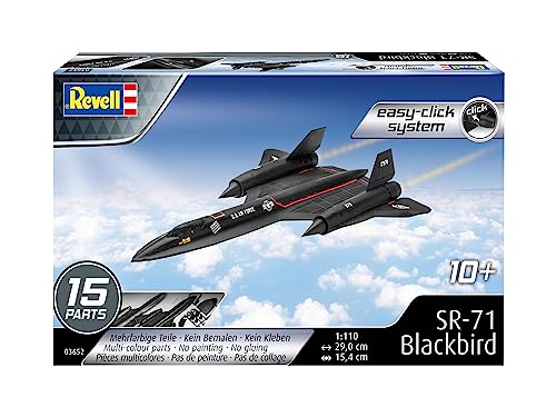 Revell Easy-Click 03652 Lockheed SR-71 1:110 Scale Unbuilt/Pre-Coloured/Click-Together (Non-Glue) Plastic Model Kit