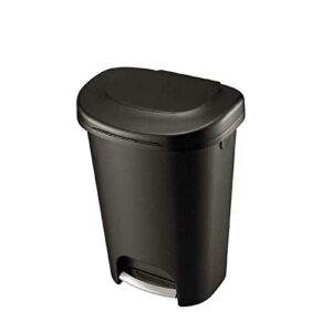 nniky black foot pedal trash can 13 gallon garbage bin waste basket
