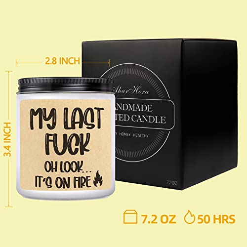 AharHora Funny Gift Candle for Her Humorous Unique Sarcastic Gifts for Best Friend Bestie Women Men Him BFF Coworker Birthday Friendship Female Joke