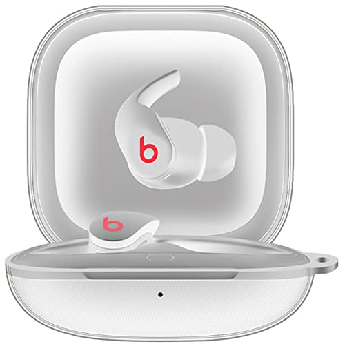 Soft TPU Transparent Case for Beats Fit Pro 2021 – True Wireless Noise Cancelling Earbuds, Beats Fit Pro Case Cover with Keychain for Women Men (Transparent)