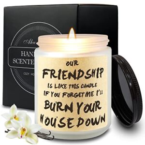 aharhora funny gifts for best friend, humorous scented jar candle gifts for friendship bff bestie women birthday sister female going away moving coworker