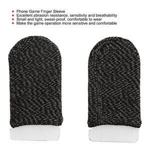 01 02 015 Game Finger Sleeve, 2Pcs Breathable Comfortable Phone Gaming Finger Sleeves High Sensitivity Sweat Proof for Mobile Phone Games