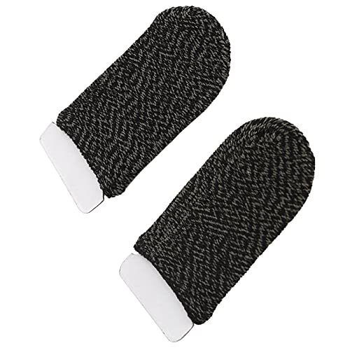 01 02 015 Game Finger Sleeve, 2Pcs Breathable Comfortable Phone Gaming Finger Sleeves High Sensitivity Sweat Proof for Mobile Phone Games