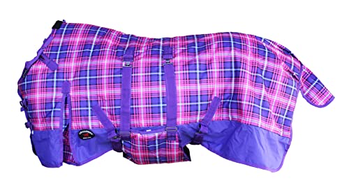 CHALLENGER 74" 1200D Horse Turnout Waterproof Heavy Weight Winter Blanket 598B