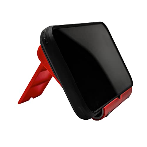 Adjustable Cell Phone Stand for Desk, Portable Phone Holder Compatible with Most iPhone, Samsung and Other Smartphones - Red