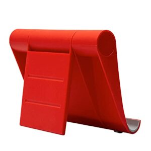 Adjustable Cell Phone Stand for Desk, Portable Phone Holder Compatible with Most iPhone, Samsung and Other Smartphones - Red