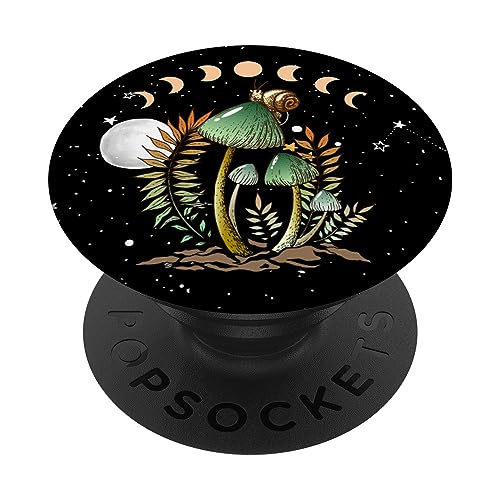 Cottagecore Witchy Goth Mushroom Celestial Dark Academia PopSockets Standard PopGrip