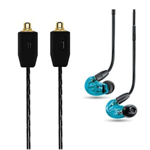SE215 Upgrade Gold Plated Jack Cable Replacement Earbuds Exchange Cord Compatible with SHURE SE846 SE425 SE535 SE535LTD-J SE315; YINYOO PRO H5 HQ5 Better Earphones (Black)