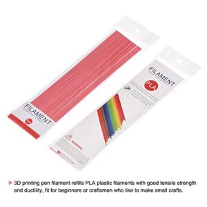 MECCANIXITY Filament Refills PLA Filaments Pink 1.75mm, 250mm/10inch Length for 3D Printing Pen, Pack of 40