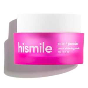 hismile pap+ teeth whitening powder, enamel safe , active ingredients, active whitening, tooth powder for sensitive teeth, advanced stain removal