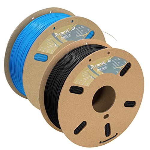 PLA Plus Black and Electric Blue Bundle, 3D Printing Filament Professional Tough PLA Plus 1.75mm Dimensional Accuracy +/- 0.05 mm, 1kg/Spool