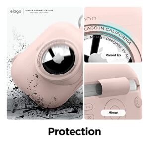 elago Snapshot Compatible with AirPod Case with AirTag Holder (AirPods 3) - Cute Camera Design with Keychain, Durable Silicone, Supports Wireless Charging - Tracking Device Not Included