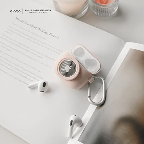 elago Snapshot Compatible with AirPod Case with AirTag Holder (AirPods 3) - Cute Camera Design with Keychain, Durable Silicone, Supports Wireless Charging - Tracking Device Not Included