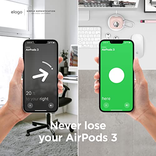 elago Snapshot Compatible with AirPod Case with AirTag Holder (AirPods 3) - Cute Camera Design with Keychain, Durable Silicone, Supports Wireless Charging - Tracking Device Not Included