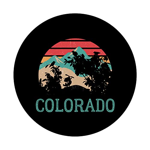 Vintage Colorado Mountains Retro Hiking Love Colorado PopSockets Swappable PopGrip