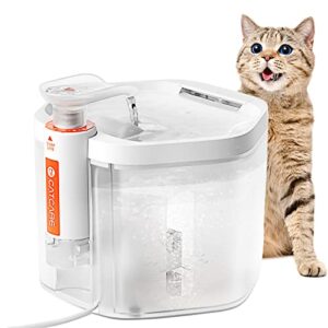 cat care cat water fountain-84oz/2.5l ultra quiet pet water fountain, automatic dog water bowl dispenser with ultra-filtration tech, removes various impurities, human grade drinking fountain