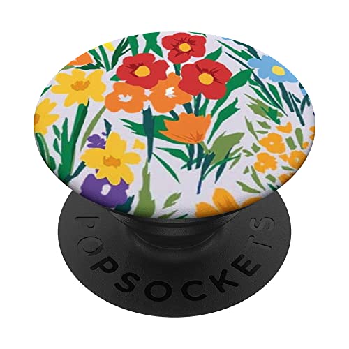 Spring Botanical Floral Pattern Pattern Phone Popper PopSockets Swappable PopGrip