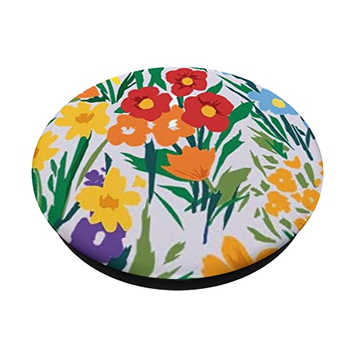 Spring Botanical Floral Pattern Pattern Phone Popper PopSockets Swappable PopGrip