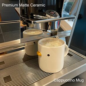 PURROOM Cute Duck Coffee Mug, Handmade Glaze Chick Cup, Safety Ceramic Milk Latte Mugs, 14oz Cute Tea Cup. Best Gifts For Coffee & Mug Collector.