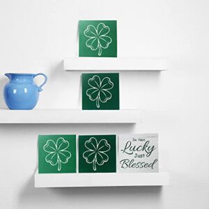 3 Pieces St. Patrick's Day Decorations for The Home Wood Sign Green Shamrock Irish Table Decor St Patrick Day Table Decorative Signs and Plaques for St Patrick's Day Decorations Supplies