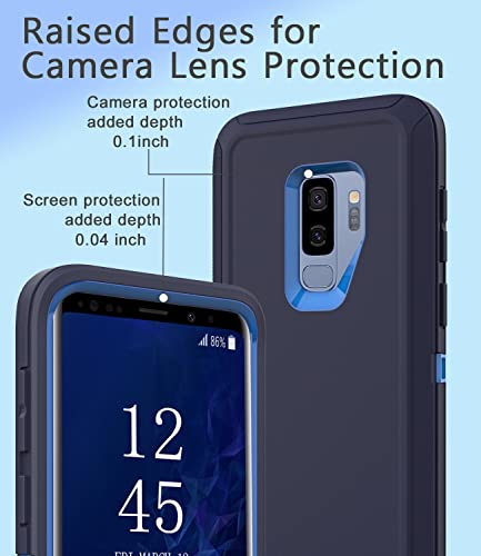 Guirble for Samsung Galaxy S9 Plus Case,Shockproof Dropproof for Samsung S9 Plus Case,Heavy Duty Protective Galaxy S9 Plus Csae,S9 Plus Case 6.2 Inch(Dark Blue)