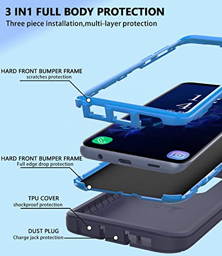 Guirble for Samsung Galaxy S9 Plus Case,Shockproof Dropproof for Samsung S9 Plus Case,Heavy Duty Protective Galaxy S9 Plus Csae,S9 Plus Case 6.2 Inch(Dark Blue)