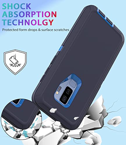 Guirble for Samsung Galaxy S9 Plus Case,Shockproof Dropproof for Samsung S9 Plus Case,Heavy Duty Protective Galaxy S9 Plus Csae,S9 Plus Case 6.2 Inch(Dark Blue)