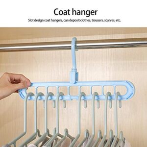 01 02 015 Hangers, Hanger Connector Hooks 360° Rotation with a Unique Groove for Home Offive RVs for Store Clothes Pants, and Scarves.(Blue)